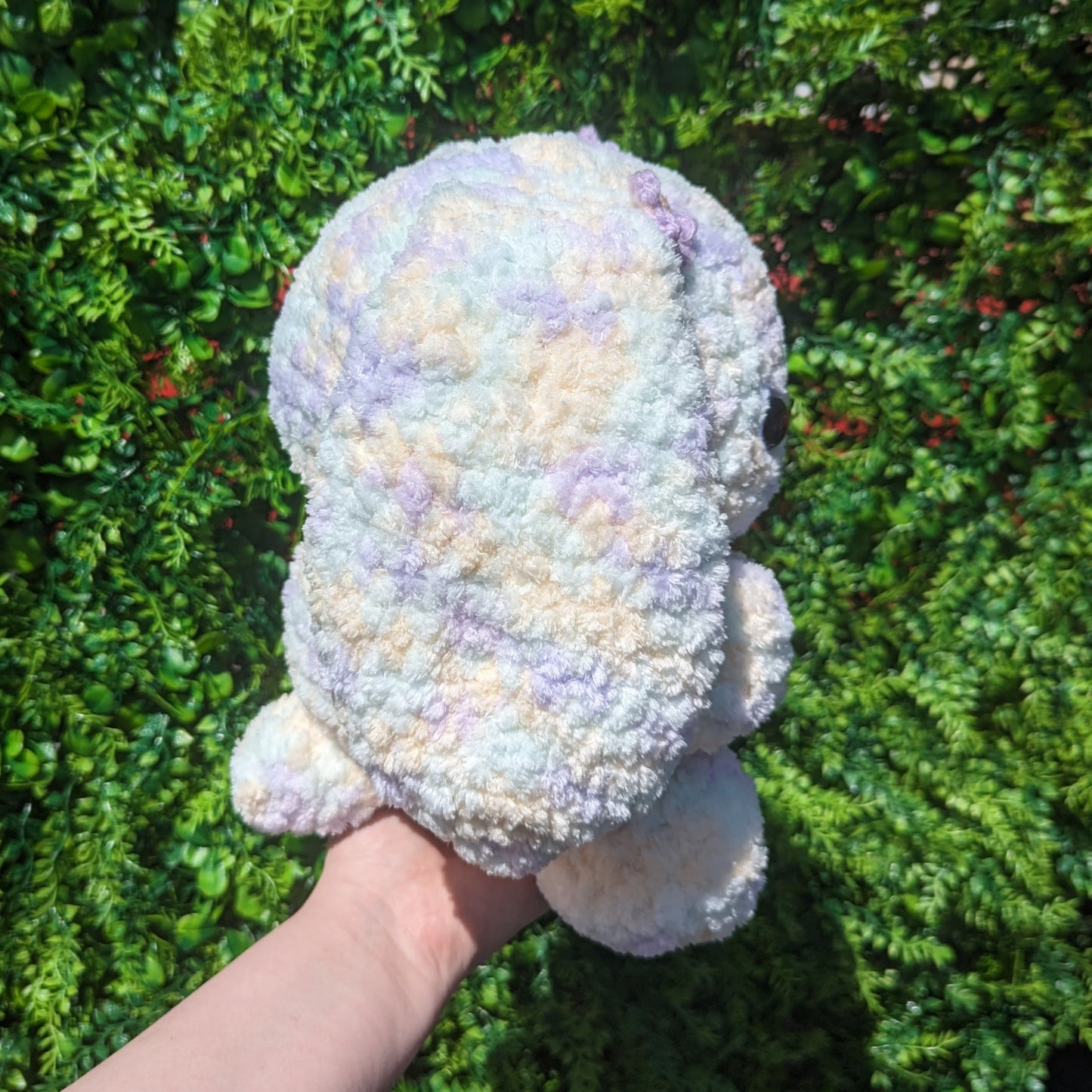 HECHO A PEDIDO Jumbo Fluffy Lavanda Miel Conejito Crochet Plushie