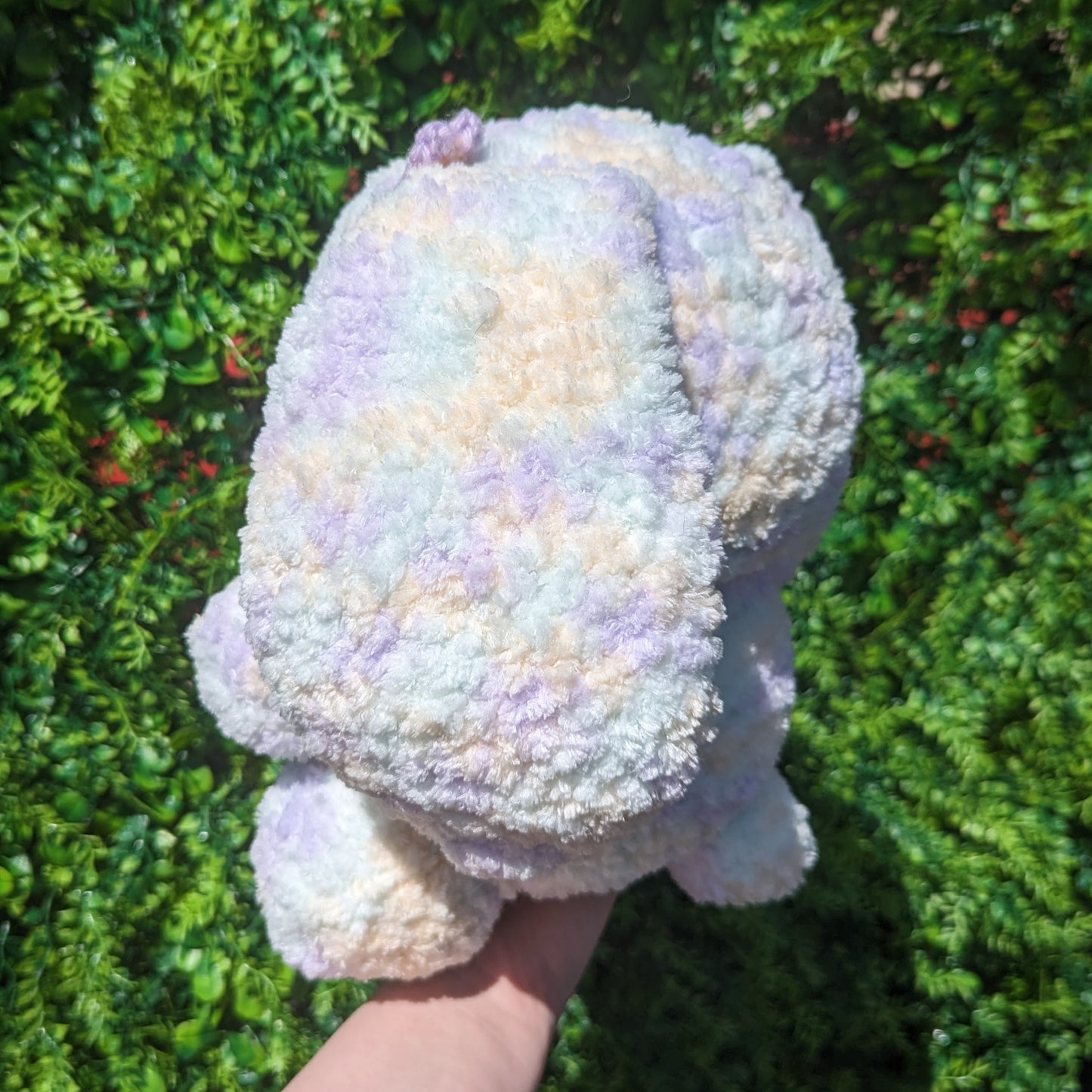 HECHO A PEDIDO Jumbo Fluffy Lavanda Miel Conejito Crochet Plushie