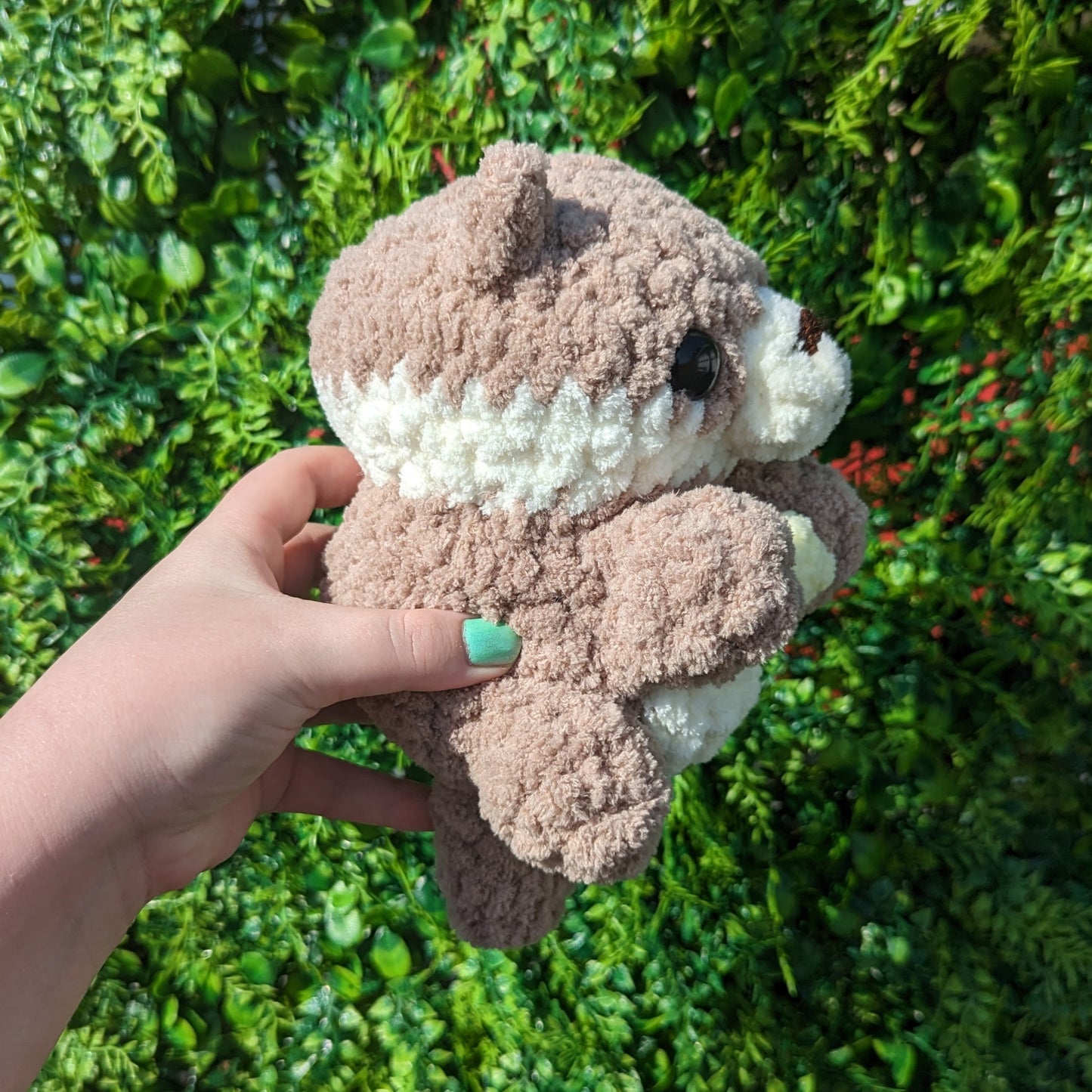 MADE TO ORDER Fuzzy Baby Sea Otter Holding Sea Shell or Star Crochet Plushie