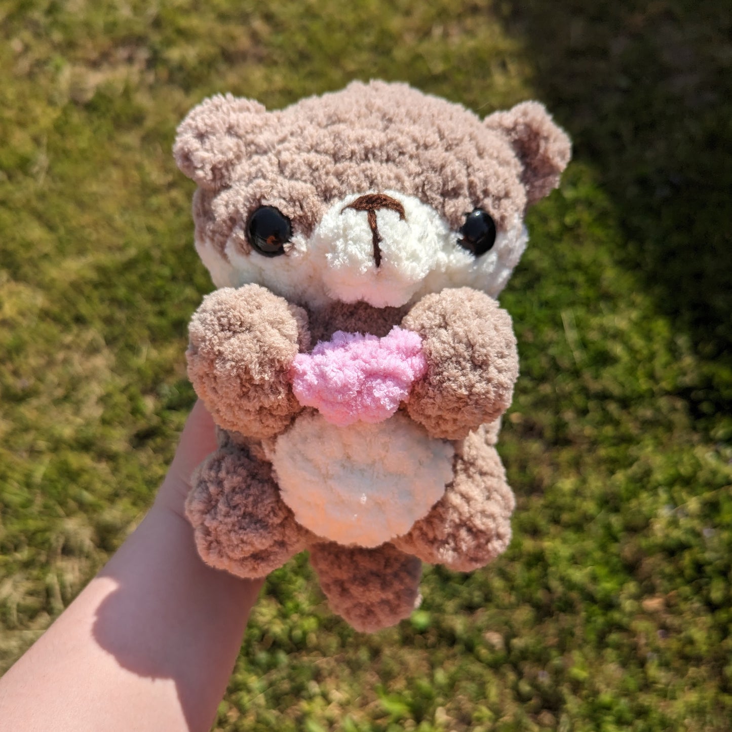 MADE TO ORDER Fuzzy Baby Sea Otter Holding Sea Shell or Star Crochet Plushie