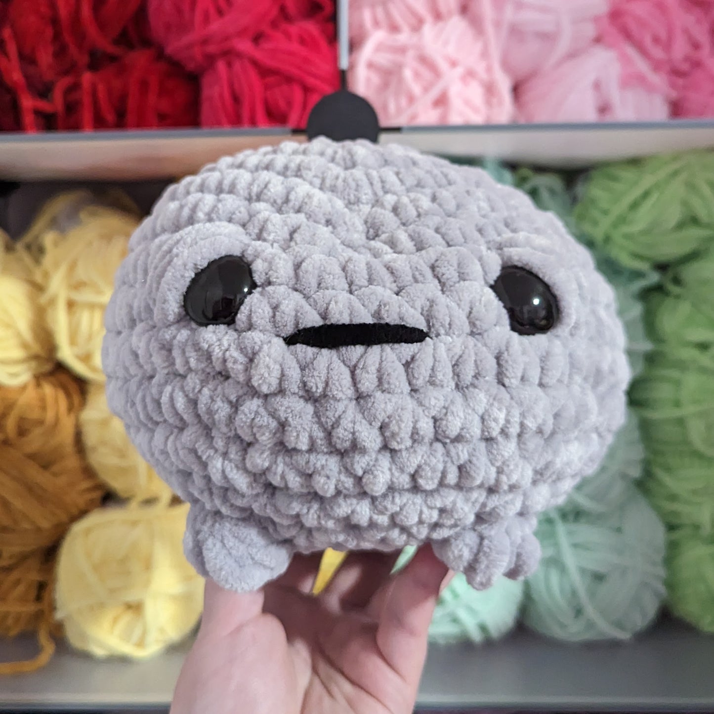 Sad Grumpy Rain Frog Crochet Pattern // NOT PHYSICAL ITEM