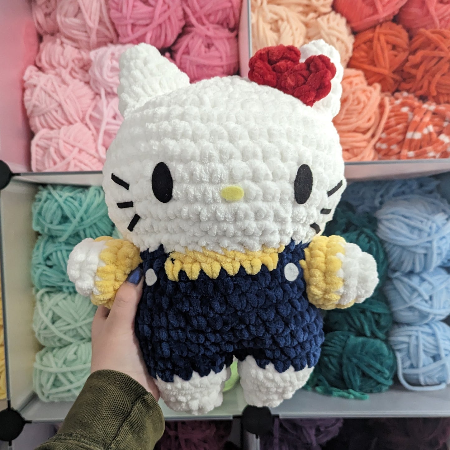 Jumbo Classic Kawaii Japanese Kitty Cat Crochet Plushie
