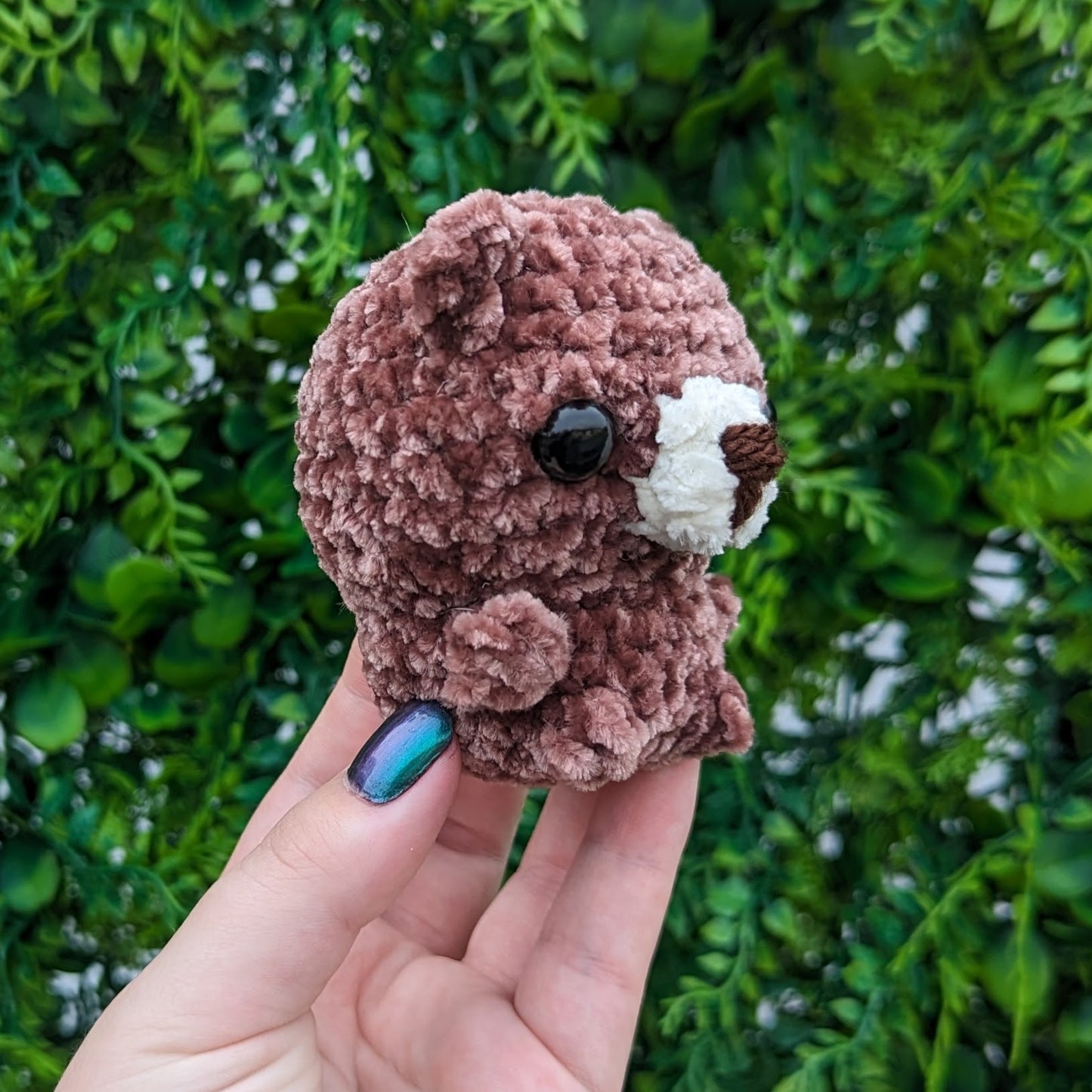 Velvet Chubby Baby Bear Crochet Plushie or Keychain