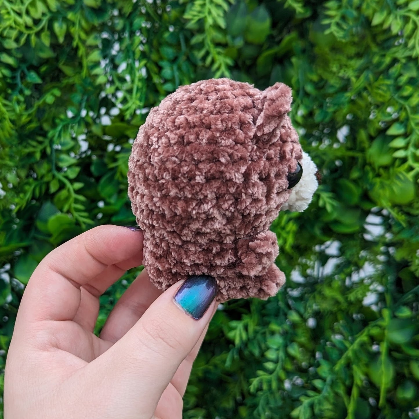 Velvet Chubby Baby Bear Crochet Plushie or Keychain
