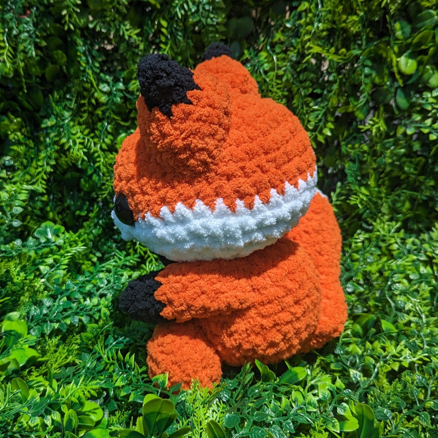 Jumbo Fuzzy Sitting Kawaii Fox Crochet Plushie