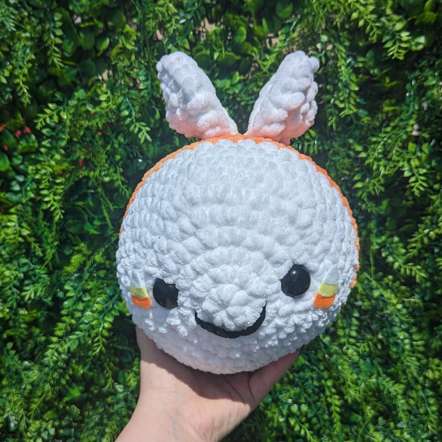 Jumbo 'CanBee Corn' Candy Corn Bee Crochet Plushie