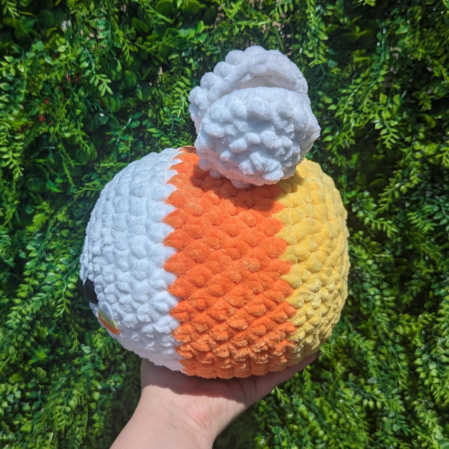 Jumbo 'CanBee Corn' Candy Corn Bee Crochet Plushie