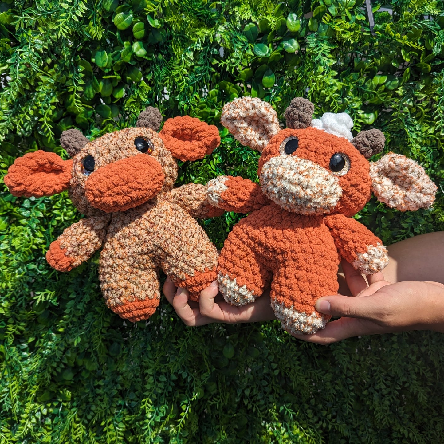 Pumpkin Spice Latte Cow Crochet Plushie
