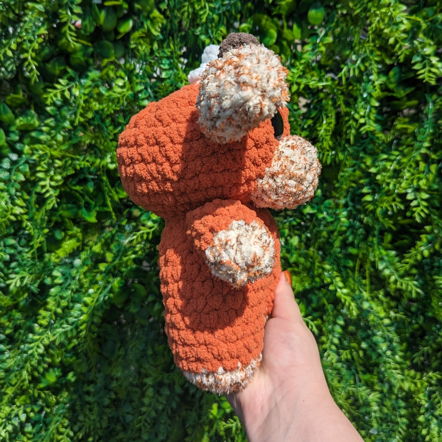 Pumpkin Spice Latte Cow Crochet Plushie