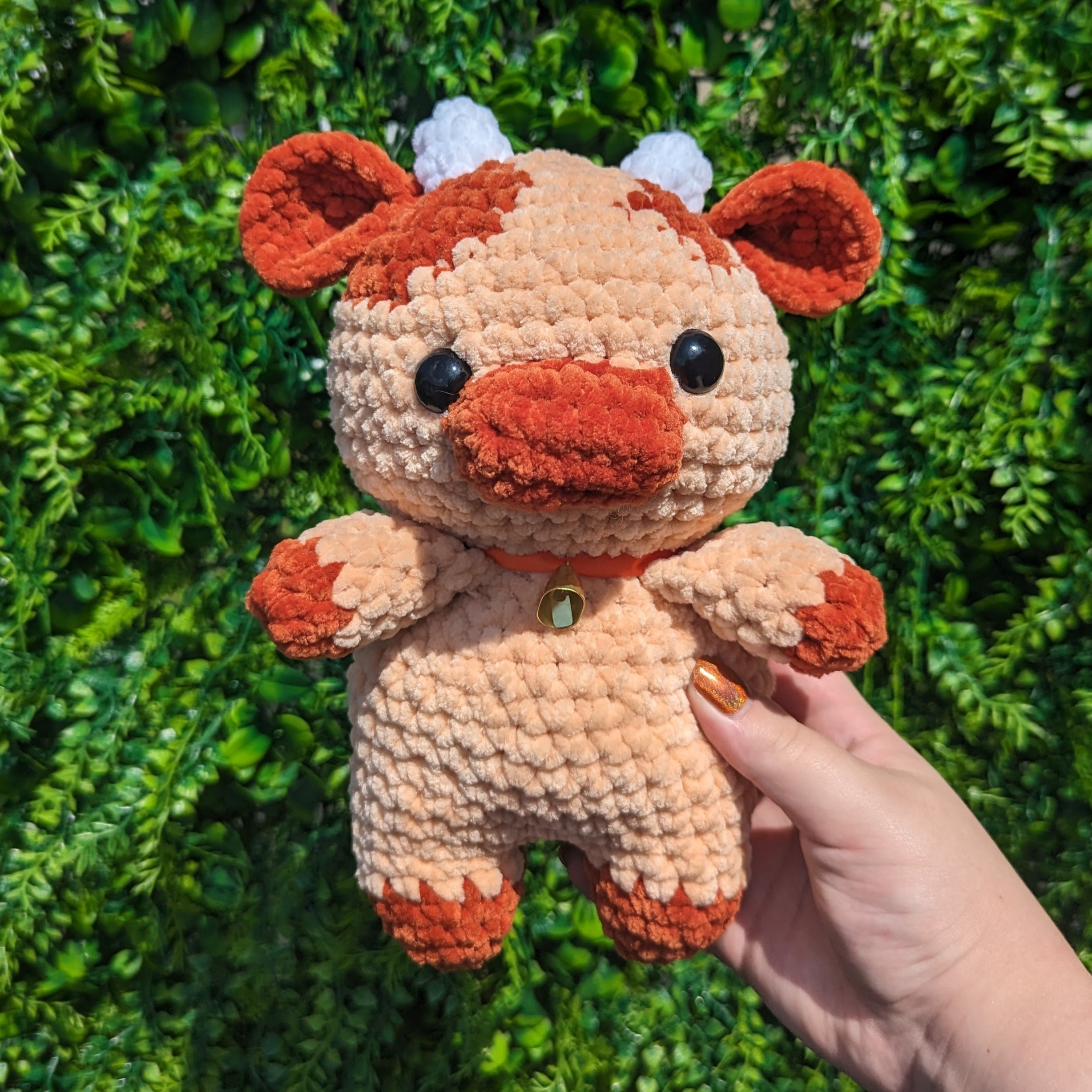 Pumpkin Cow Crochet, Stuffed Animal Amigurumi, Halloween & Autumn Crochet,  Cute Cow Plushie, Pumpkin Crochet, Animal Plushie, Kawaii Cow Toy 