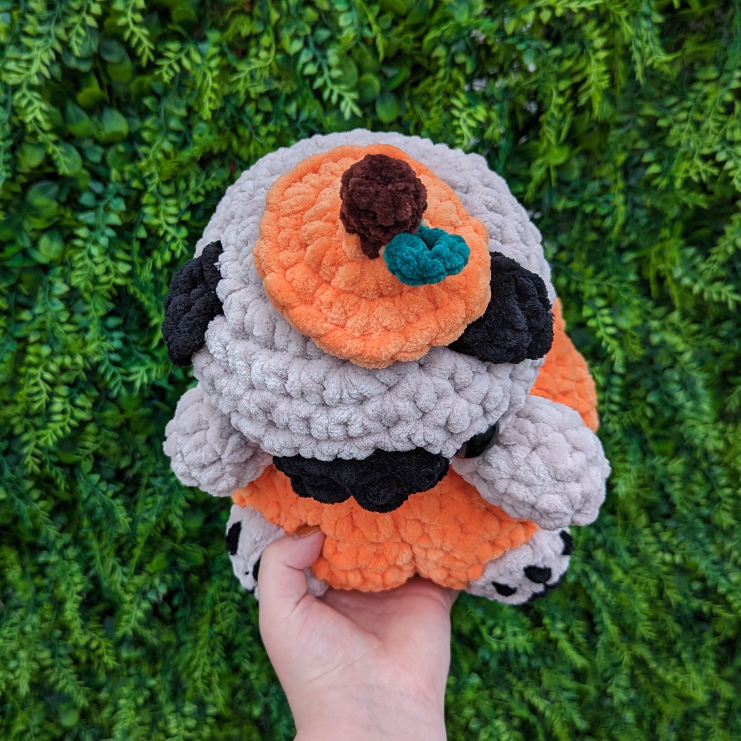 Jumbo Pug in a Pumpkin Crochet Plushie
