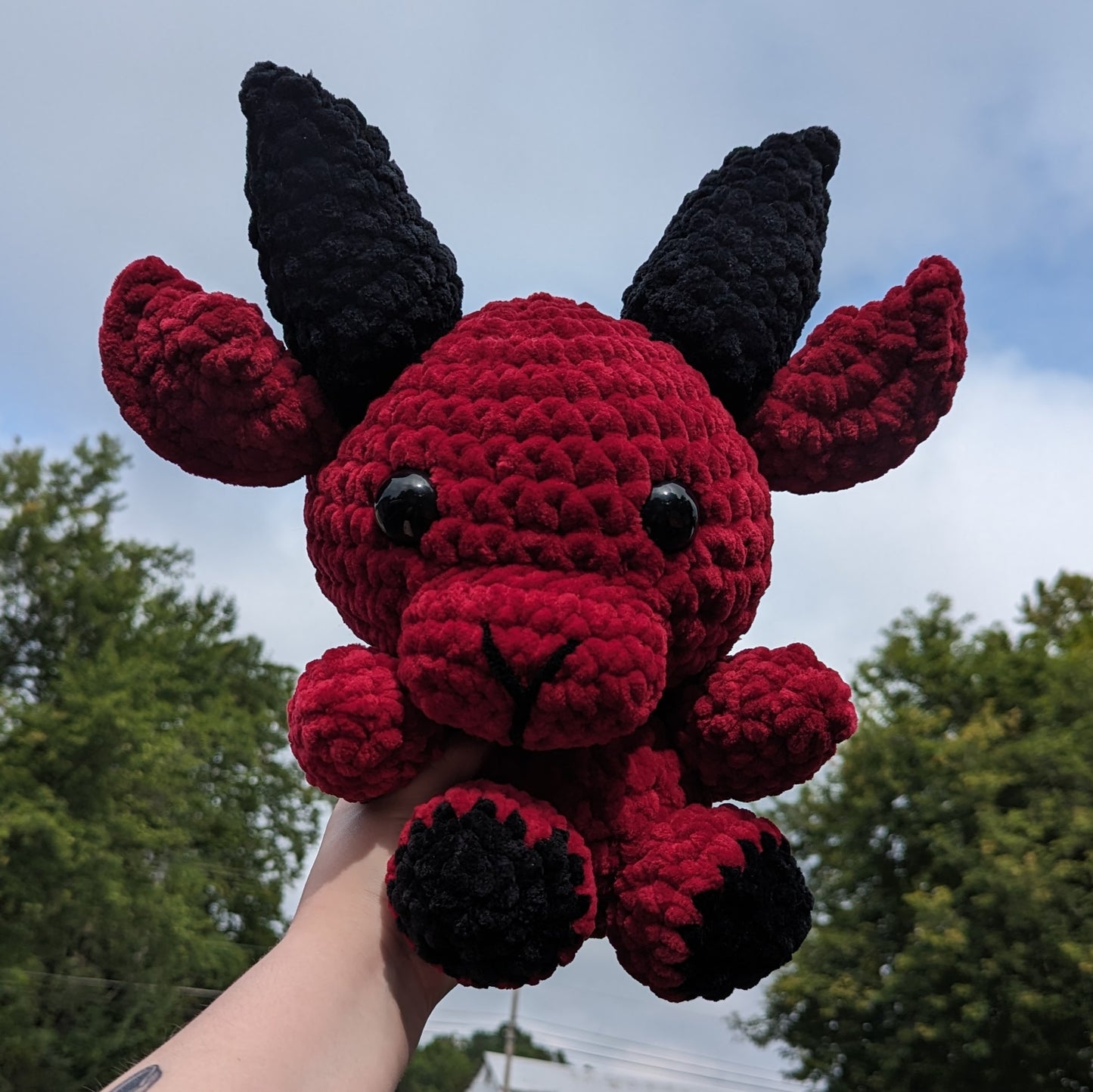 Jumbo Baby Baphomet Goat Crochet Plushie