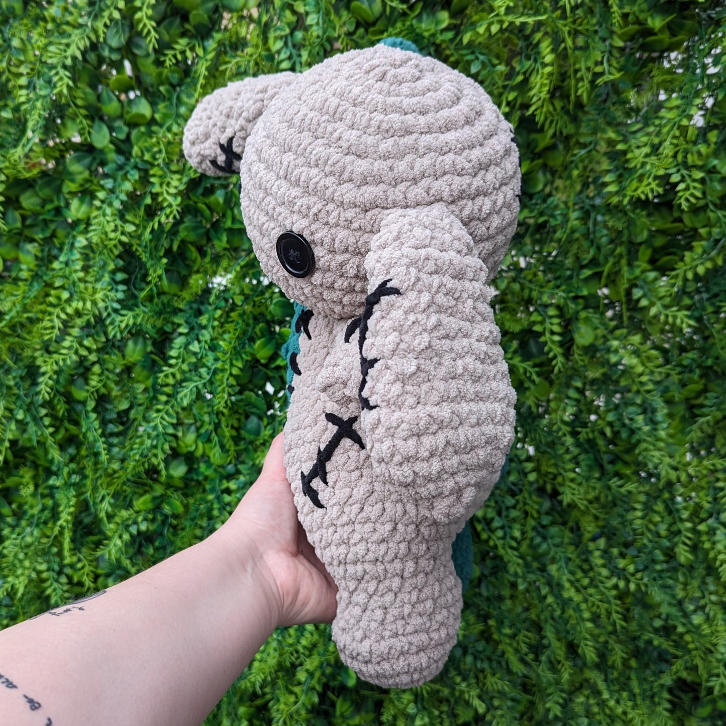Jumbo Two Headed Bear Bunny Crochet Plushie