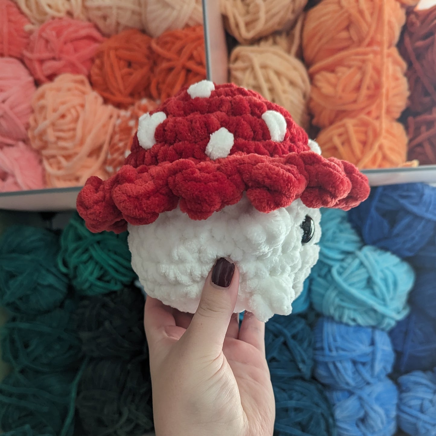 Jumbo Chunky Mushroom Crochet Plushie
