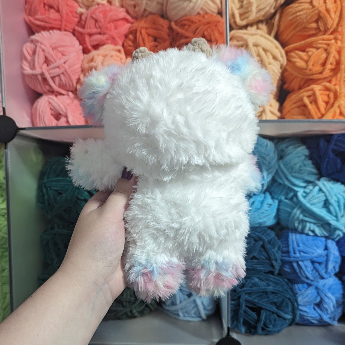 Fluffy Cotton Candy Cow Crochet Plushie