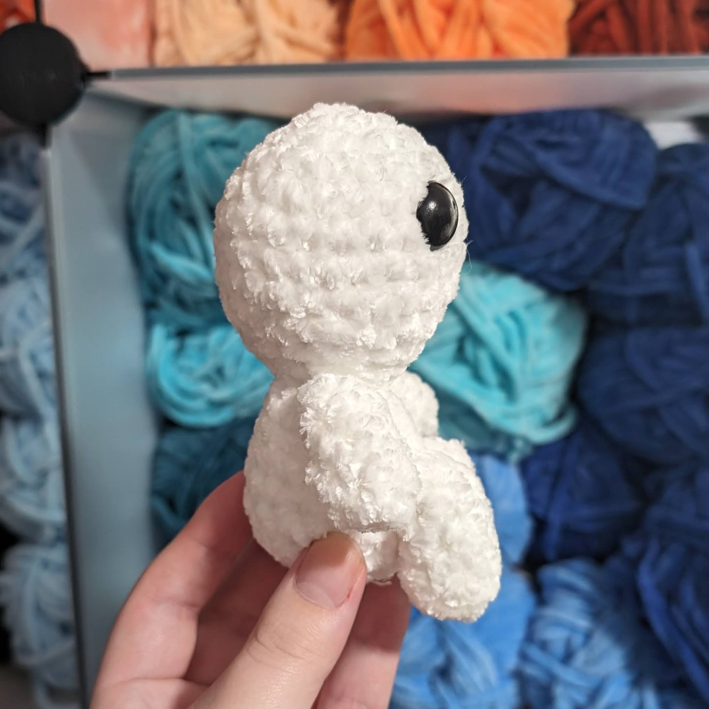 MADE TO ORDER Mini Velvet Kodama Tree Spirit Crochet Plushie