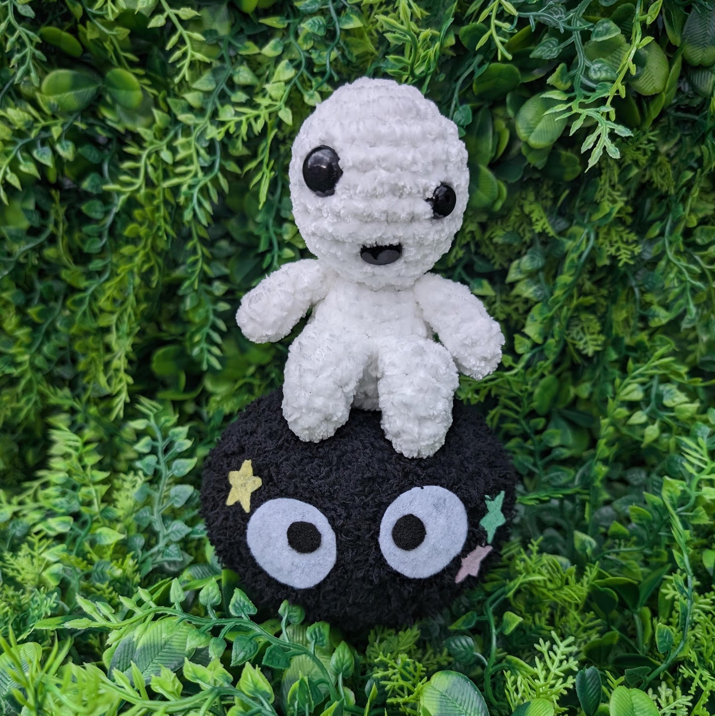 MADE TO ORDER Mini Velvet Kodama Tree Spirit Crochet Plushie