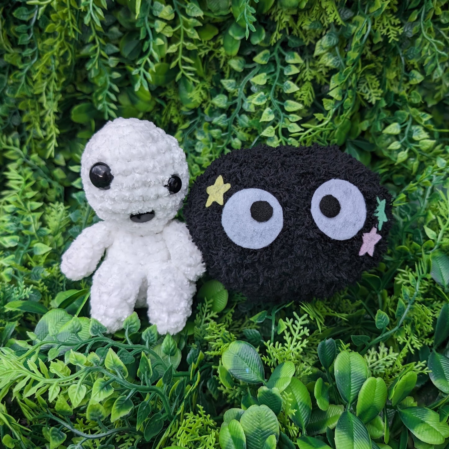 MADE TO ORDER Mini Velvet Kodama Tree Spirit Crochet Plushie