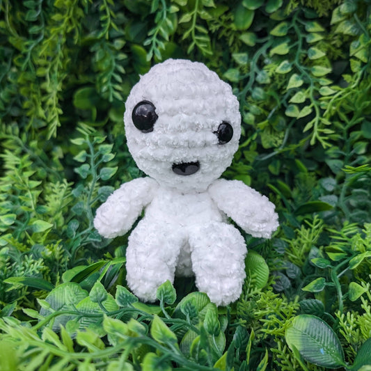 MADE TO ORDER Mini Velvet Kodama Tree Spirit Crochet Plushie