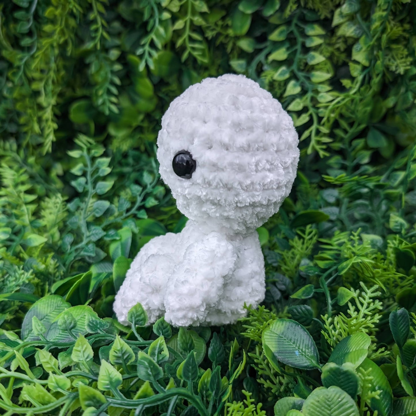 MADE TO ORDER Mini Velvet Kodama Tree Spirit Crochet Plushie