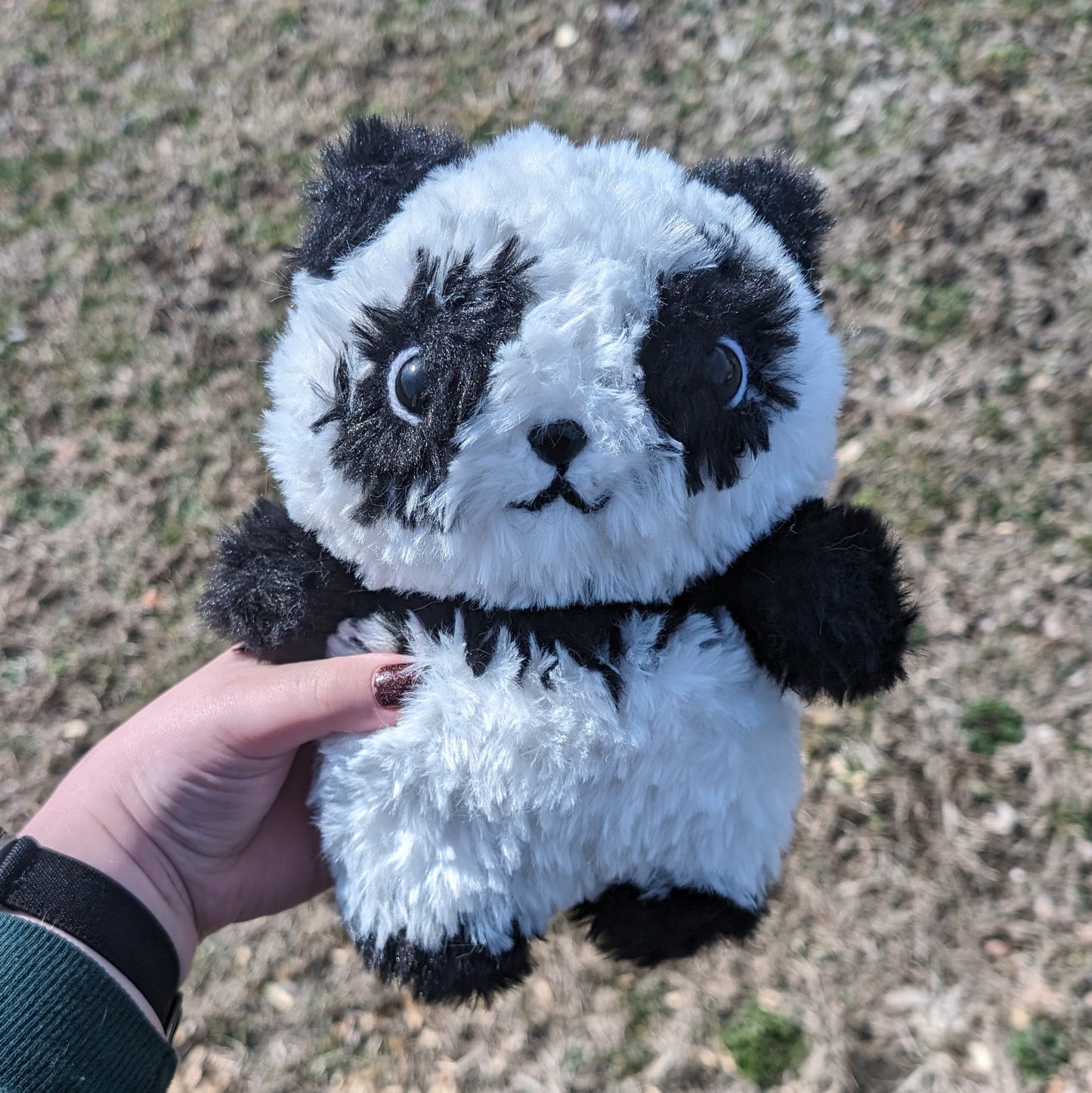 Fluffy Panda Bear Crochet Plushie