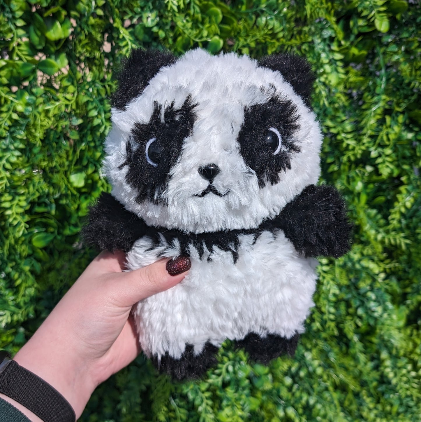 Fluffy Panda Bear Crochet Plushie