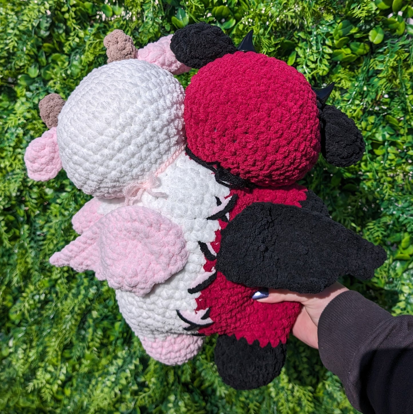 Jumbo Good & Evil Two-Headed Cow Crochet Plushie [Archived]