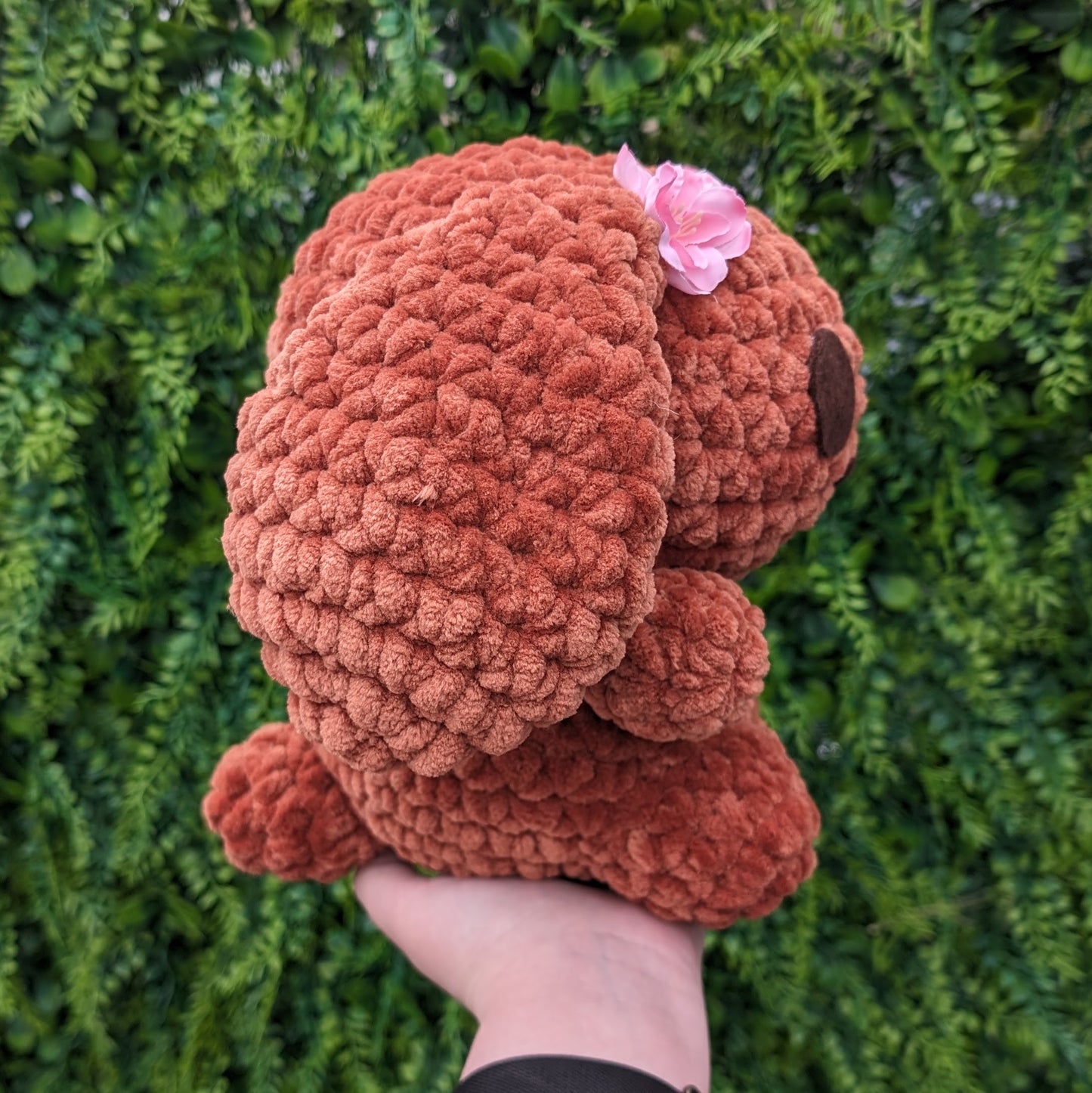 MADE TO ORDER Jumbo Kawaii Japanese Brown Puppy Dog Bunny Crochet Plushie
