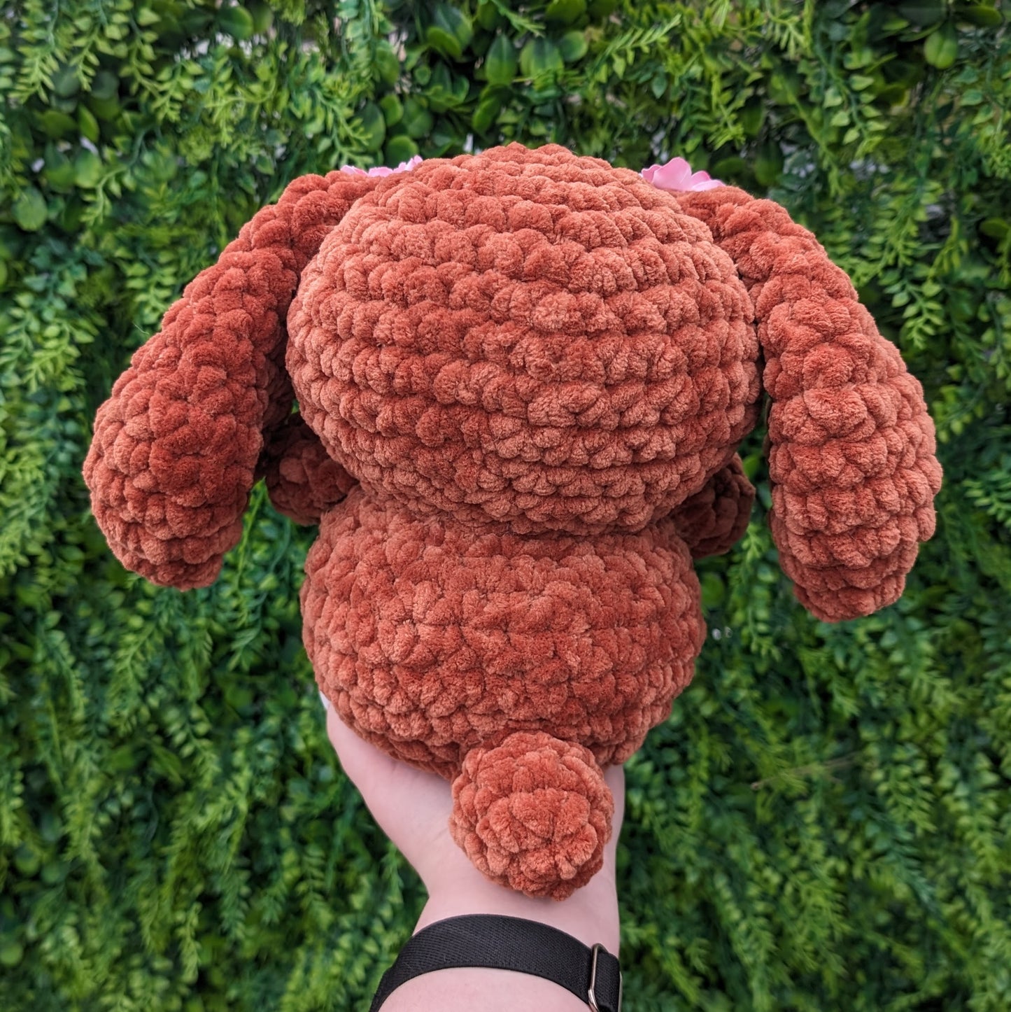 MADE TO ORDER Jumbo Kawaii Japanese Brown Puppy Dog Bunny Crochet Plushie