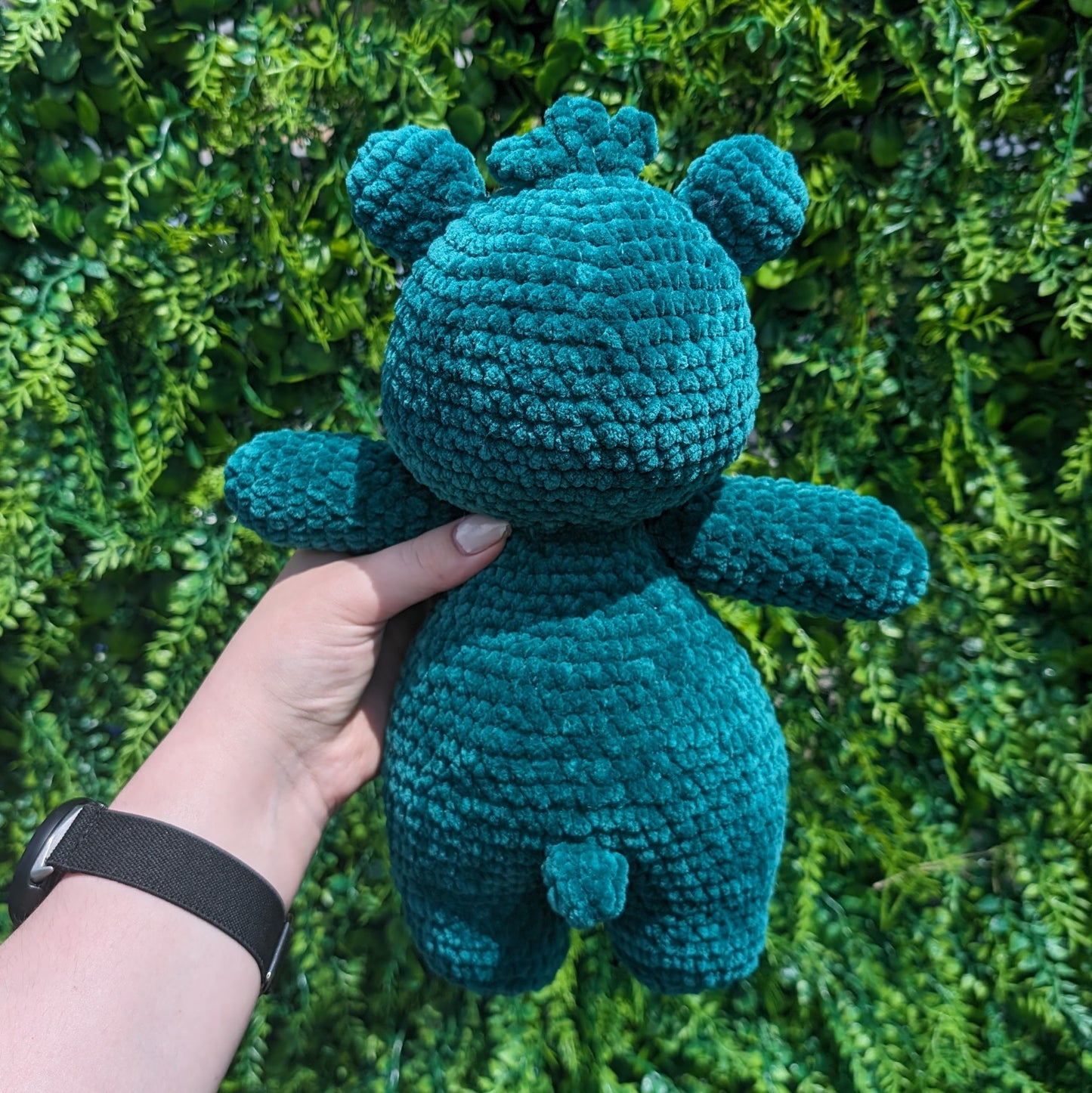 Emerald Green Stoney Bear Crochet Plushie