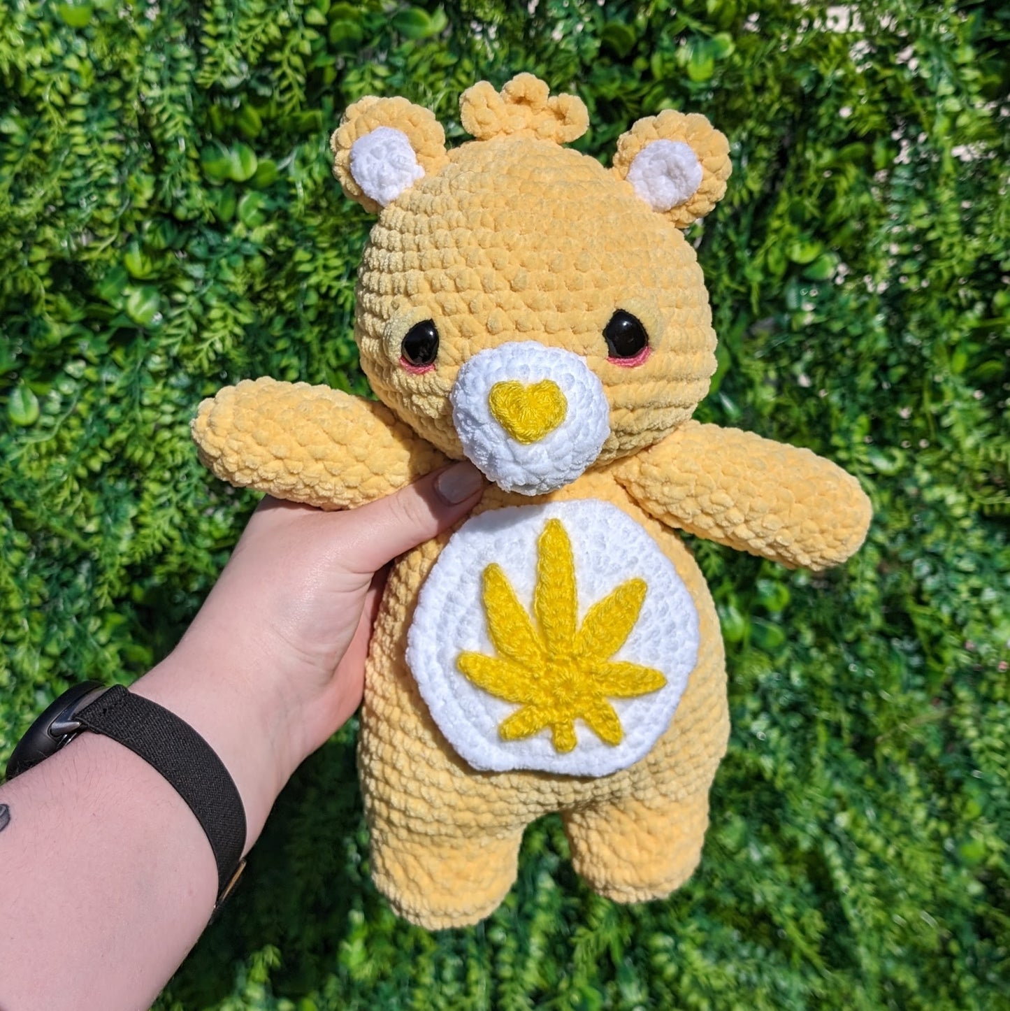 Yellow Stoney Bear Crochet Plushie