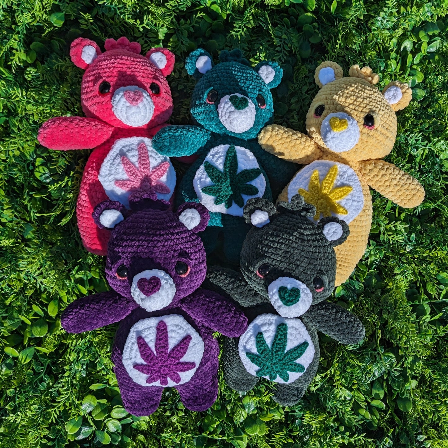 Yellow Stoney Bear Crochet Plushie