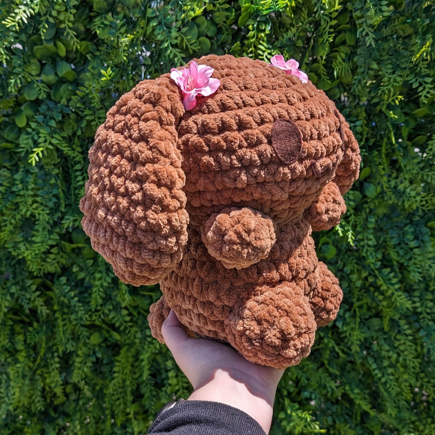 MADE TO ORDER Jumbo Kawaii Japanese Brown Puppy Dog Bunny Crochet Plushie