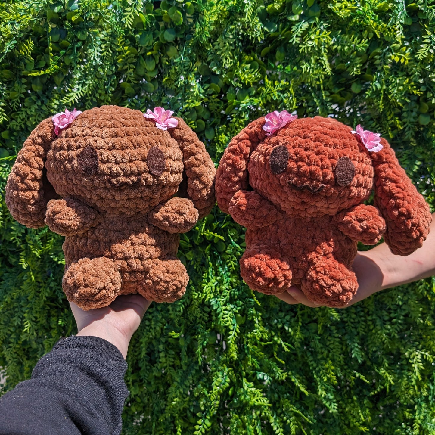 MADE TO ORDER Jumbo Kawaii Japanese Brown Puppy Dog Bunny Crochet Plushie