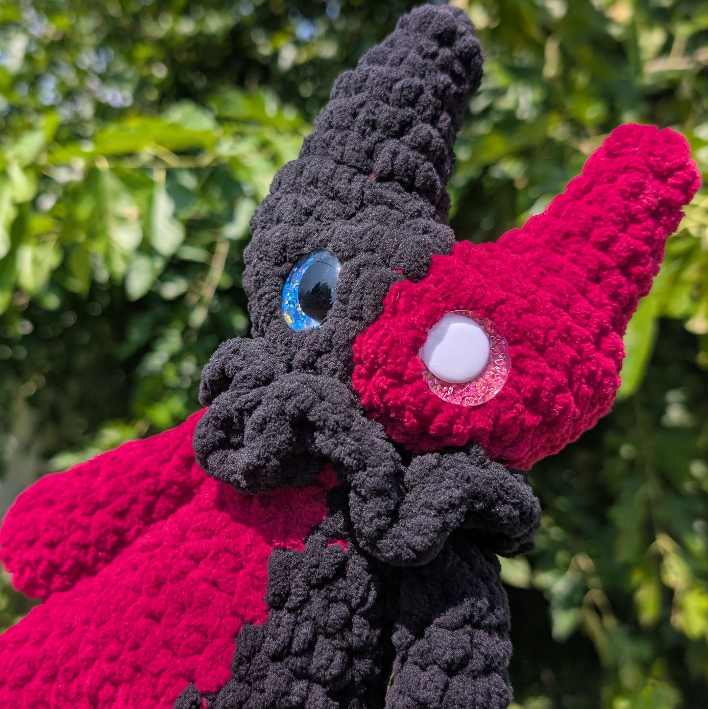 Black & Red Mori the Vessel Crochet Plushie