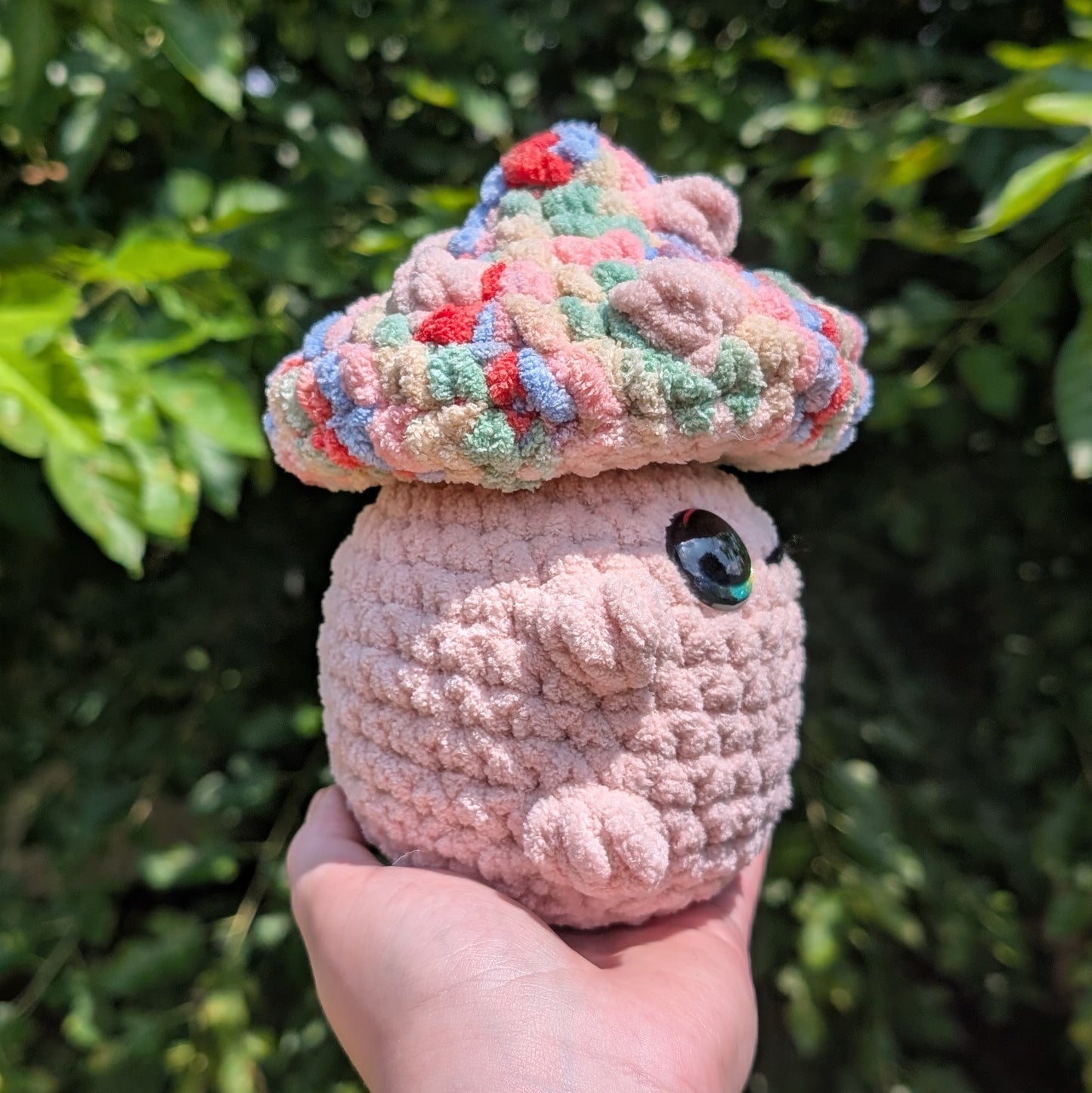 Muted Pink Chunky Mushroom Pal Crochet Plushie