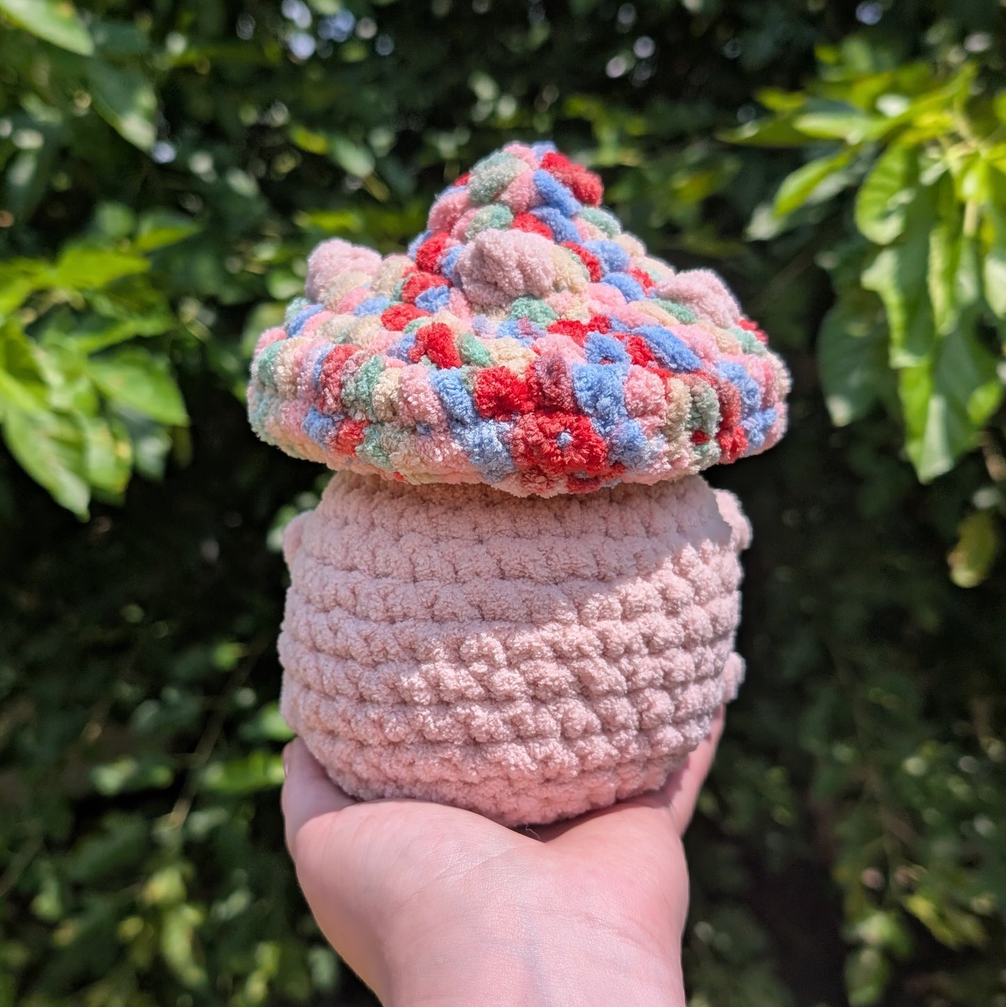 Muted Pink Chunky Mushroom Pal Crochet Plushie