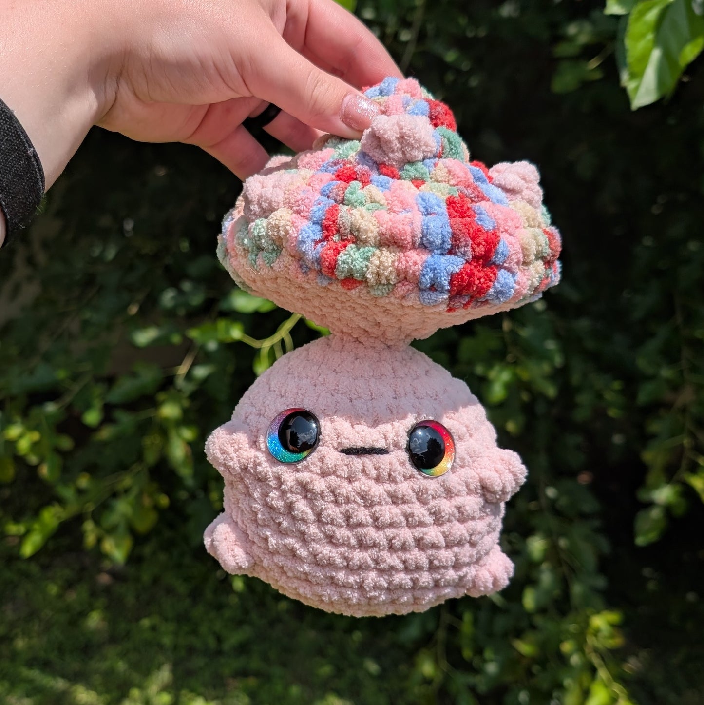 Muted Pink Chunky Mushroom Pal Crochet Plushie