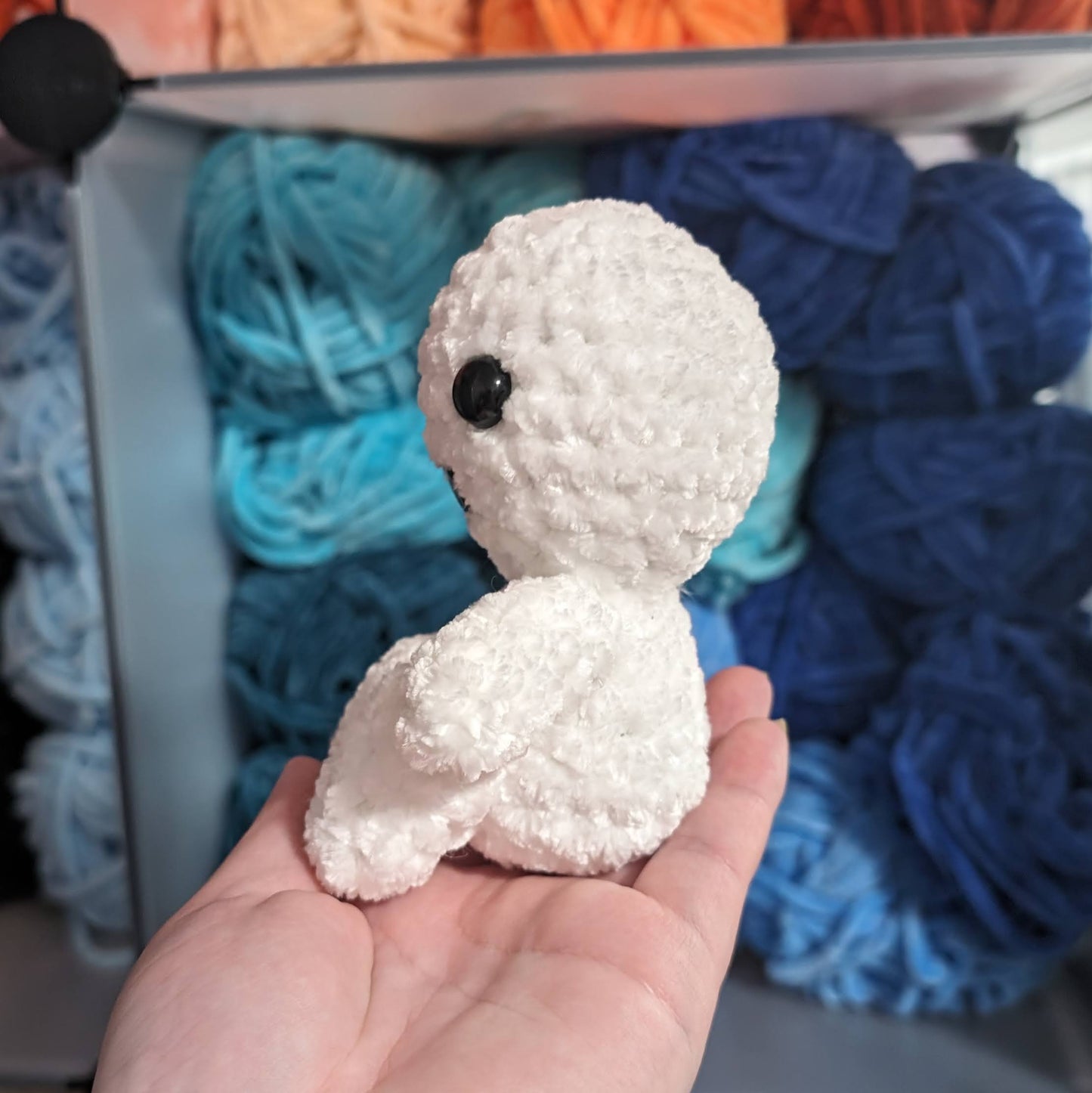 MADE TO ORDER Mini Velvet Kodama Tree Spirit Crochet Plushie