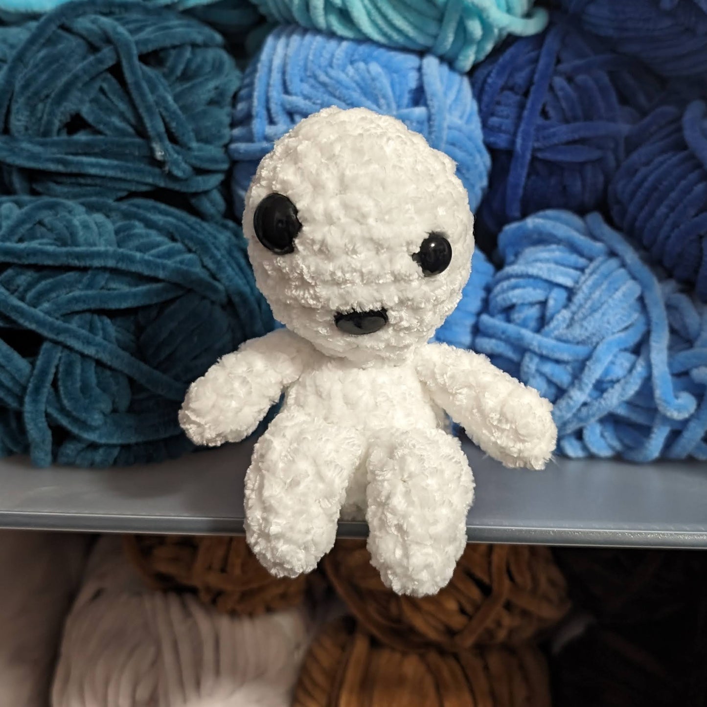 MADE TO ORDER Mini Velvet Kodama Tree Spirit Crochet Plushie