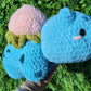 Jumbo Fuzzy Grass Strawberry Frog Dinosaur Pocket Monster Crochet Plushie [Archived]