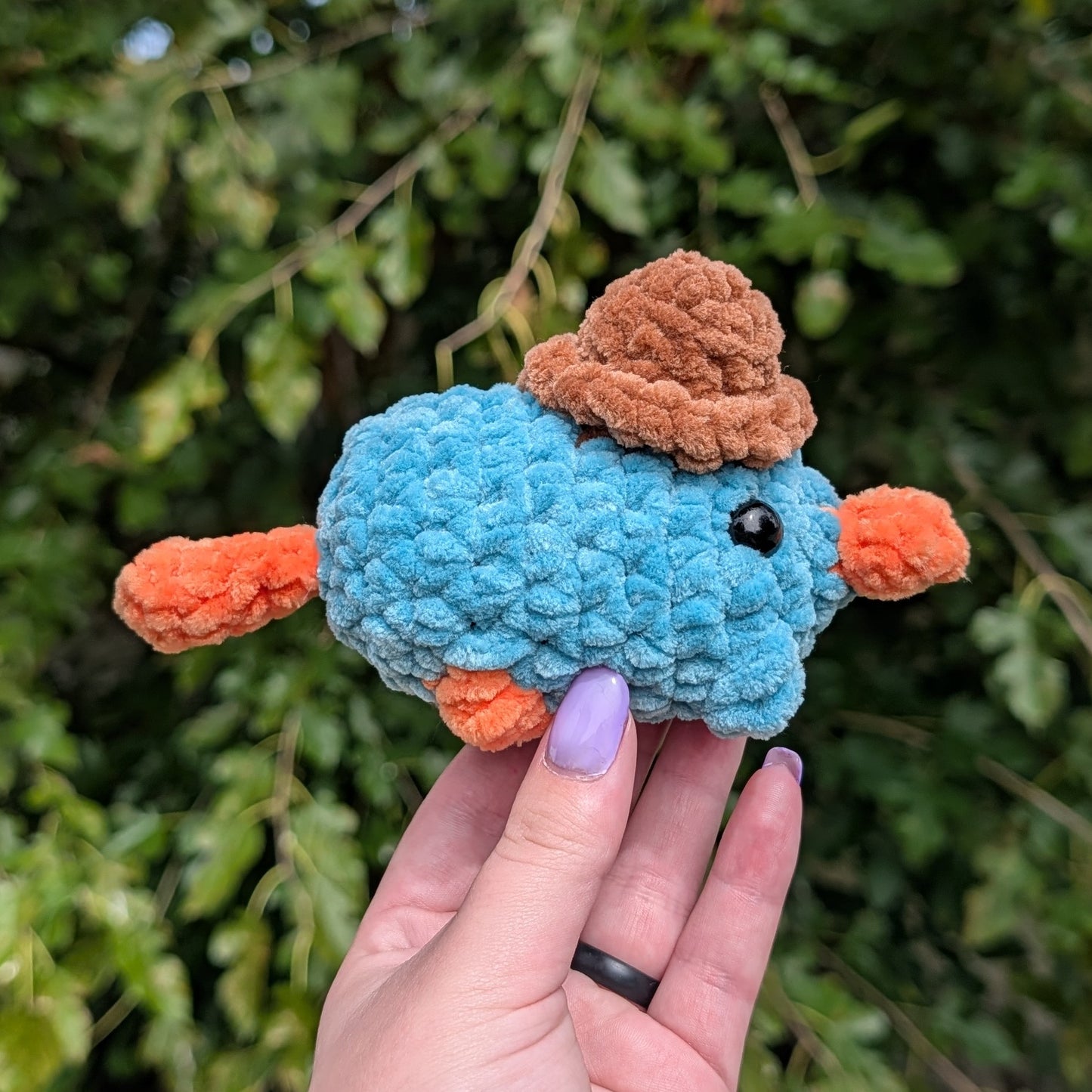 Mini Perry the Platypus Crochet Plushie