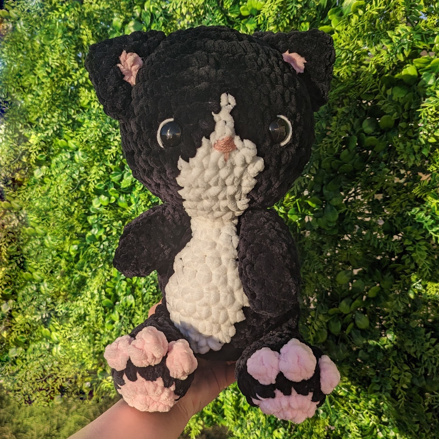 Tuxedo Black and White Cat Crochet Pattern // NOT A PHYSICAL ITEM