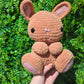 Sitting Honey Bunny Crochet Plushie
