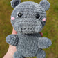Gray Baby Hippo Crochet Plushie [Archived]