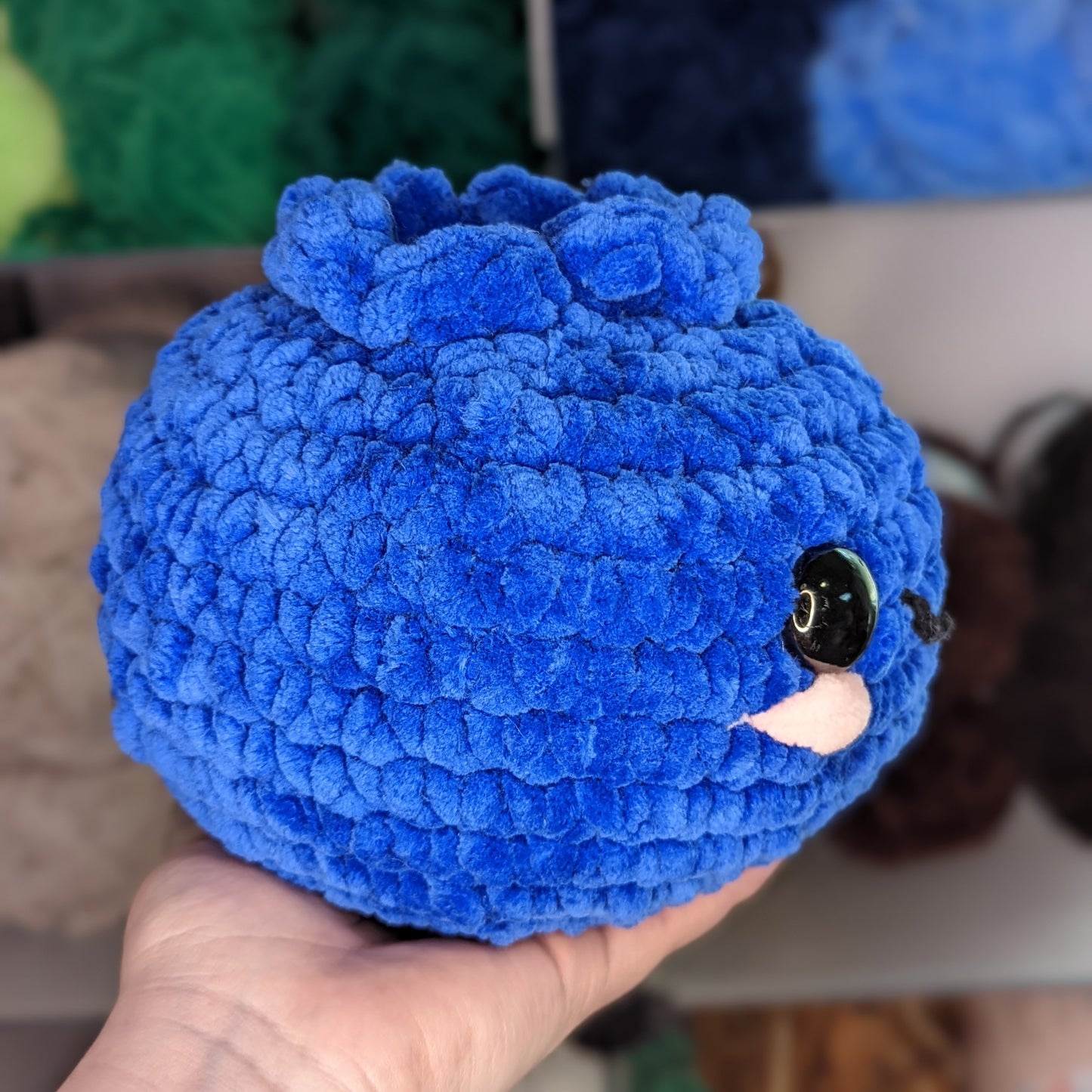 MADE TO ORDER Jumbo Blueberry Crochet Plushie