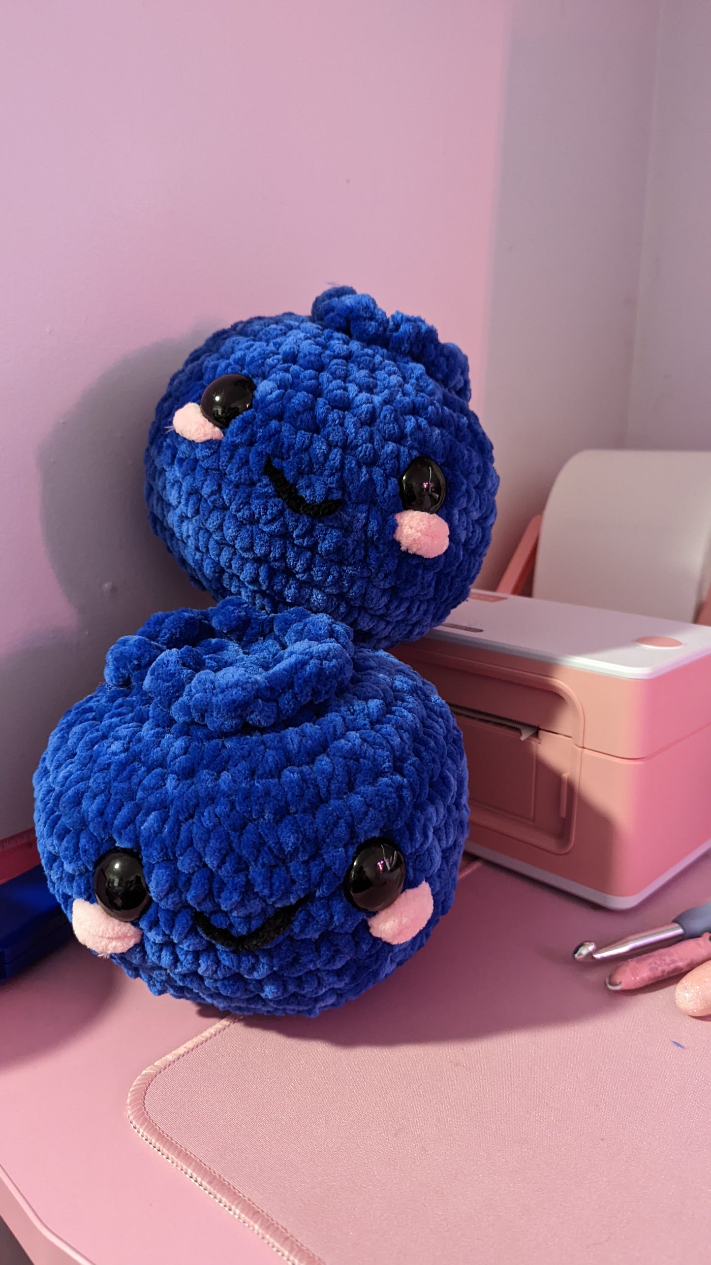 HECHO A PEDIDO Jumbo Blueberry Crochet Plushie