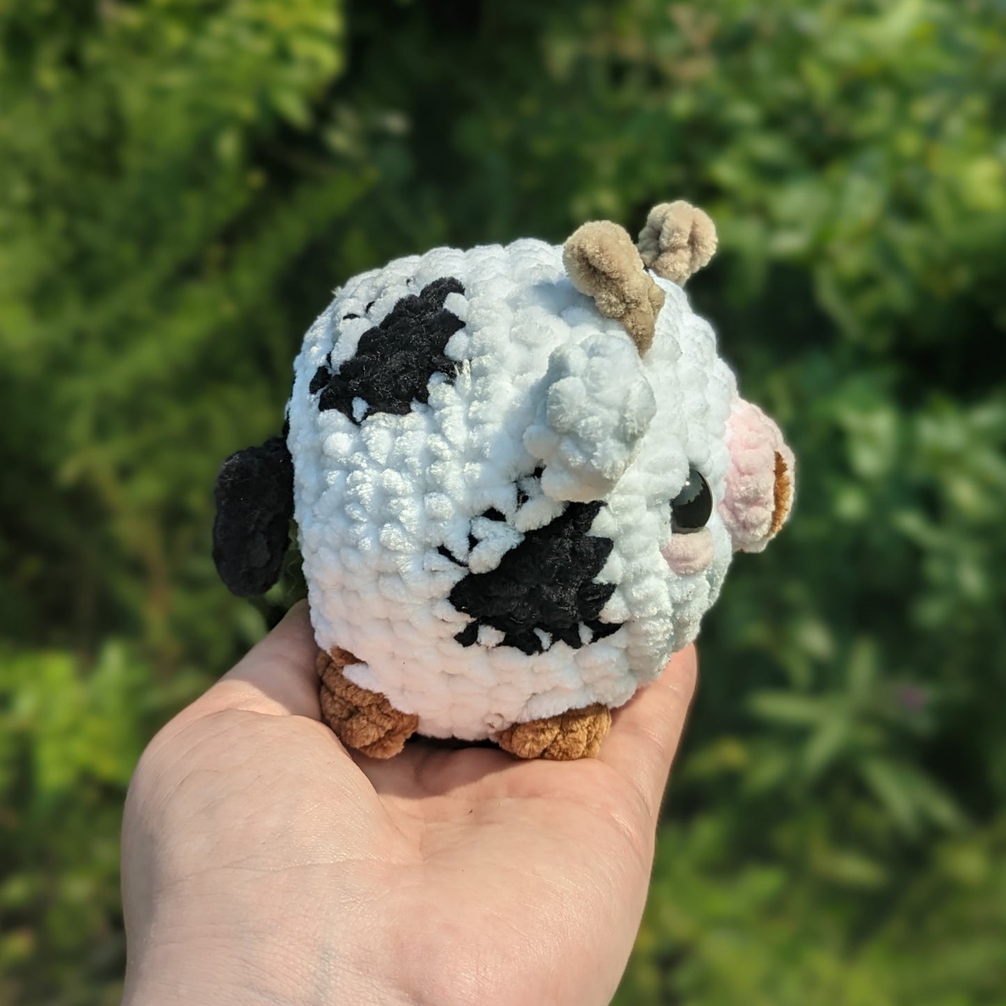 Classic Chubby Cow Stress Ball Crochet Plushie