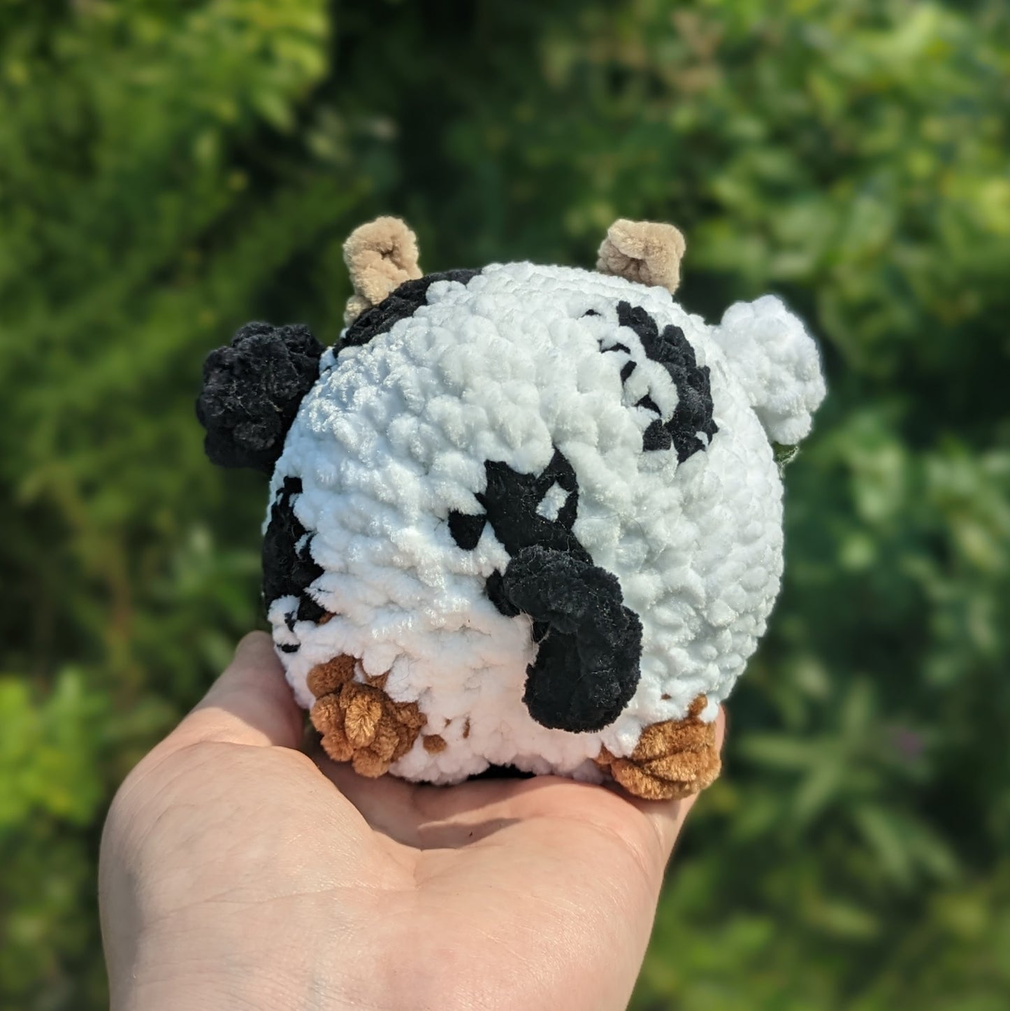 Classic Chubby Cow Stress Ball Crochet Plushie