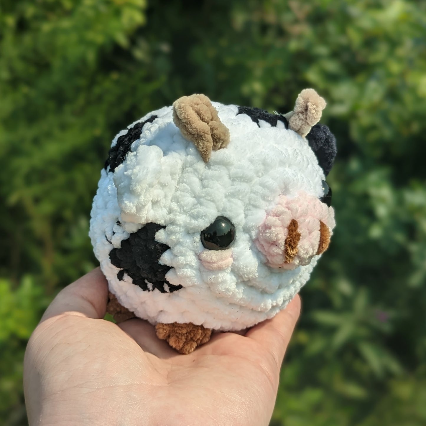 Classic Chubby Cow Stress Ball Crochet Plushie